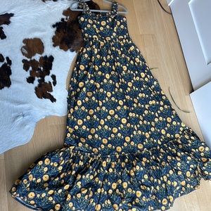 Agua by Agua Bendita navy floral maxi dress (S)